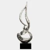 Eternal Flame 173cm Silver Metal Garden Sculpture