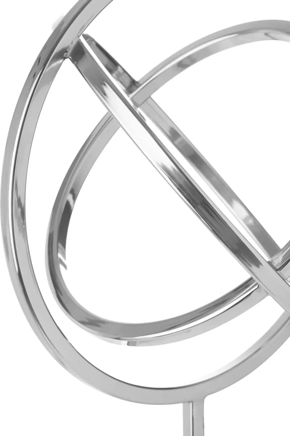 Eternal Orbit 42cm Silver Metal Indoor Sculpture
