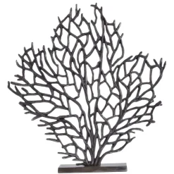 Euphoric Coral 53cm Black Metal Indoor Sculpture
