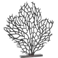 Euphoric Coral 53cm Black Metal Indoor Sculpture