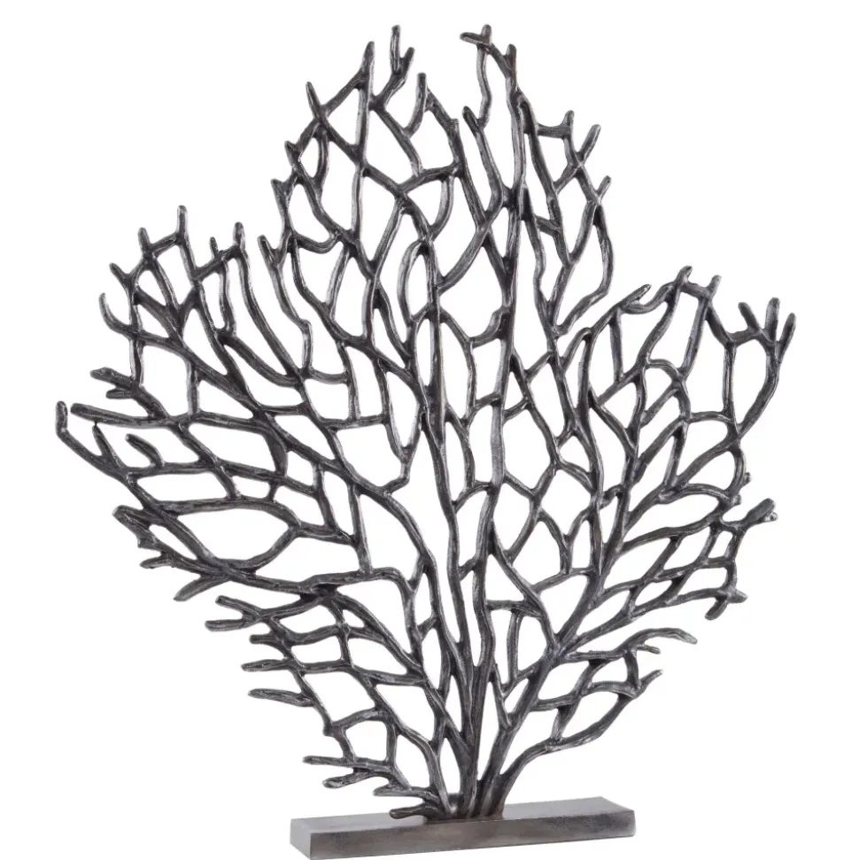 Euphoric Coral 53cm Black Metal Indoor Sculpture