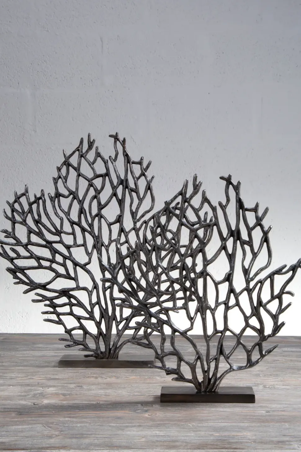 Euphoric Coral 43cm Black Metal Indoor Sculpture