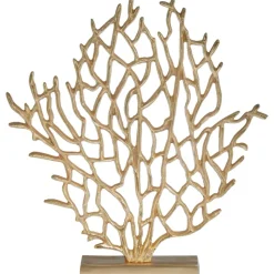 Euphoric Coral 40cm Gold Metal Indoor Sculpture