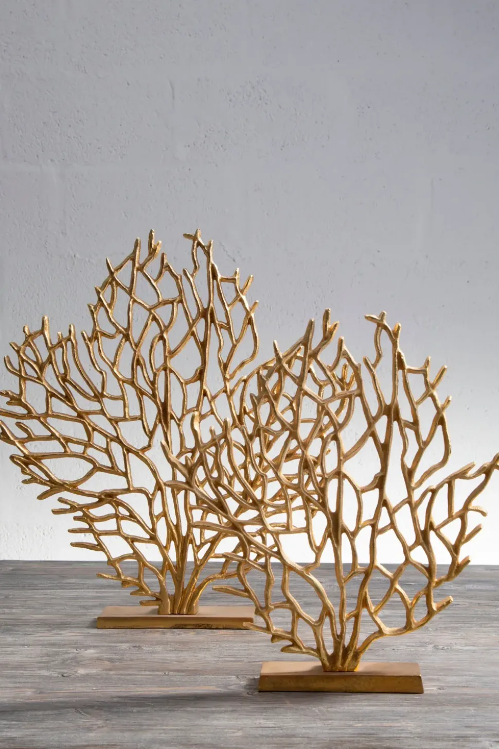 Euphoric Coral 40cm Gold Metal Indoor Sculpture