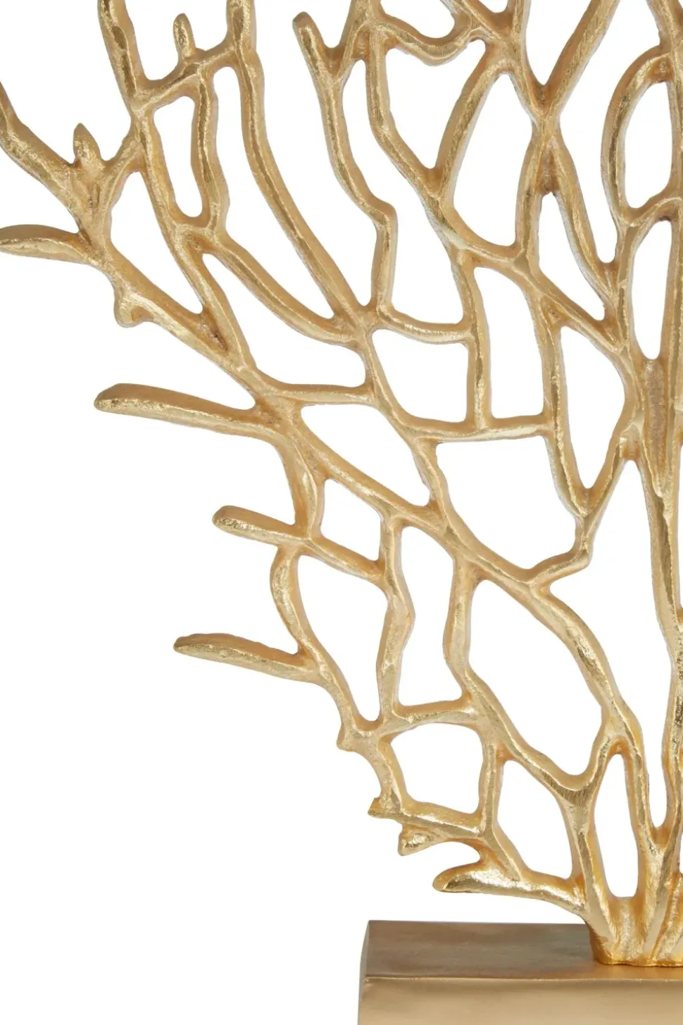 Euphoric Coral 40cm Gold Metal Indoor Sculpture
