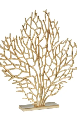 Euphoric Coral 54cm Gold Metal Indoor Sculpture