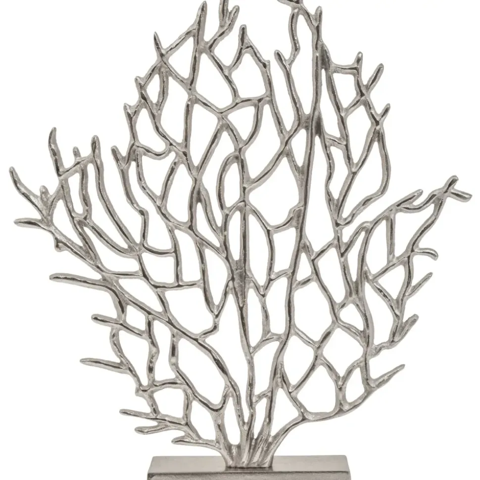 Euphoric Coral 43cm Silver Metal Indoor Sculpture