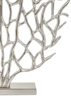 Euphoric Coral 43cm Silver Metal Indoor Sculpture