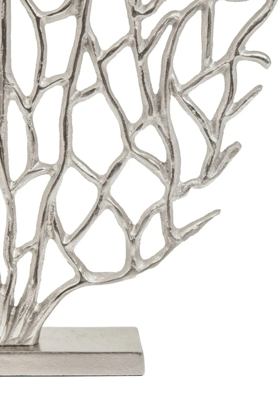 Euphoric Coral 43cm Silver Metal Indoor Sculpture