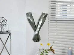 Everlasting Embrace 55cm Anthracite Resin Wall Sculpture