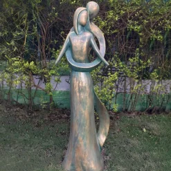 Everlasting Love 85cm Aged Bronze Resin Garden Statue
