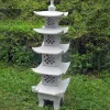 Five Tier Japanese Pagoda Lantern Granite Garden Ornament