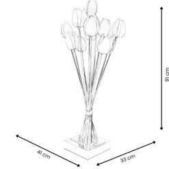 Floral Awakening 91cm Metal Indoor Sculpture