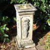 Floral Brass Stone Garden Sundial