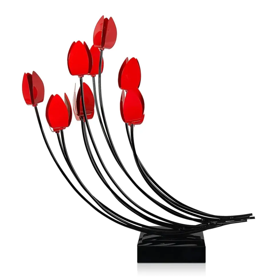 Floral Symphony 74cm Metal Indoor Sculpture
