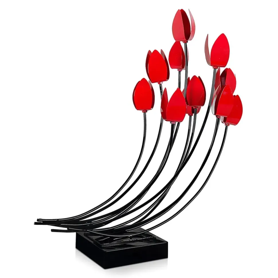 Floral Symphony 74cm Metal Indoor Sculpture