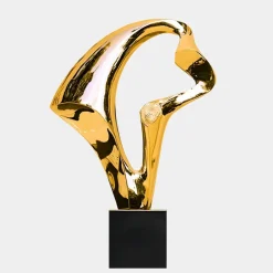 Flow Motion 90cm Gold Metal Indoor Sculpture v2