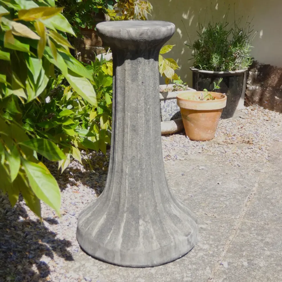 Fluted Column Stone Garden Pedestal