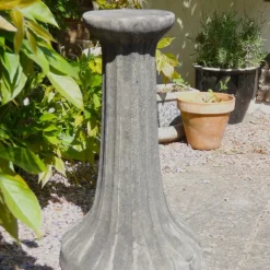 Fluted Column Stone Garden Pedestal