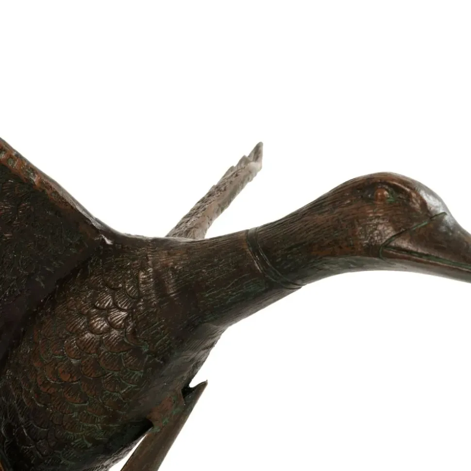Flying Duck Bronze Metal Garden Ornament