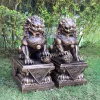 Foo Dogs 45cm Bronze Chinese Garden Statues