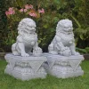 Foo Dogs 45cm Granite Chinese Garden Statues