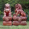 Foo Dogs 45cm Red Chinese Garden Statues