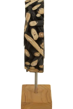 Forest Orb 35cm Black Wood Indoor Sculpture