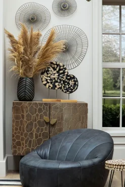 Forest Orb 50cm Black Wood Indoor Sculpture