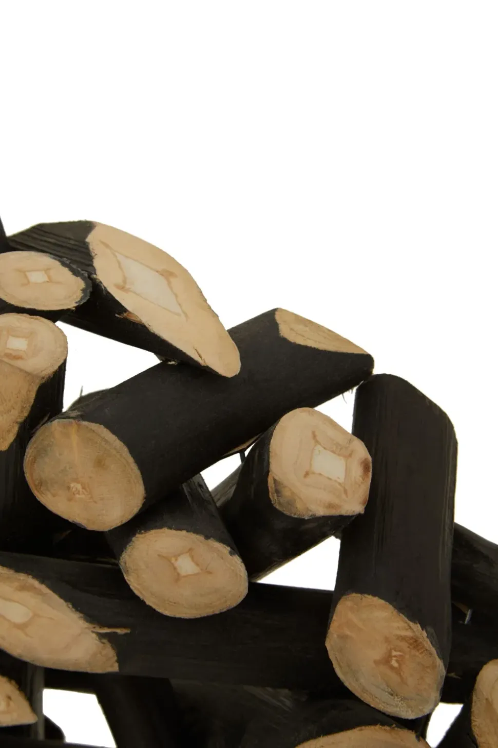 Forest Orb 50cm Black Wood Indoor Sculpture