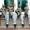 Four Seasons Children Stone Garden Statues on Pedestals