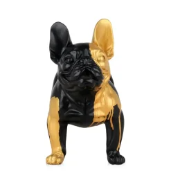 French Bulldog 40cm Black Resin Indoor Sculpture