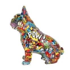 French Bulldog 30cm Comic Art Resin Indoor Sculpture