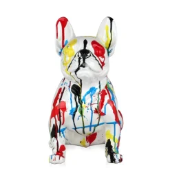 French Bulldog 40cm Multicolour Resin Indoor Sculpture