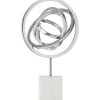 Galactic Sphere 43cm Silver Metal Indoor Sculpture