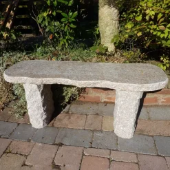 Galloway Natural Granite Pink Stone Garden Bench
