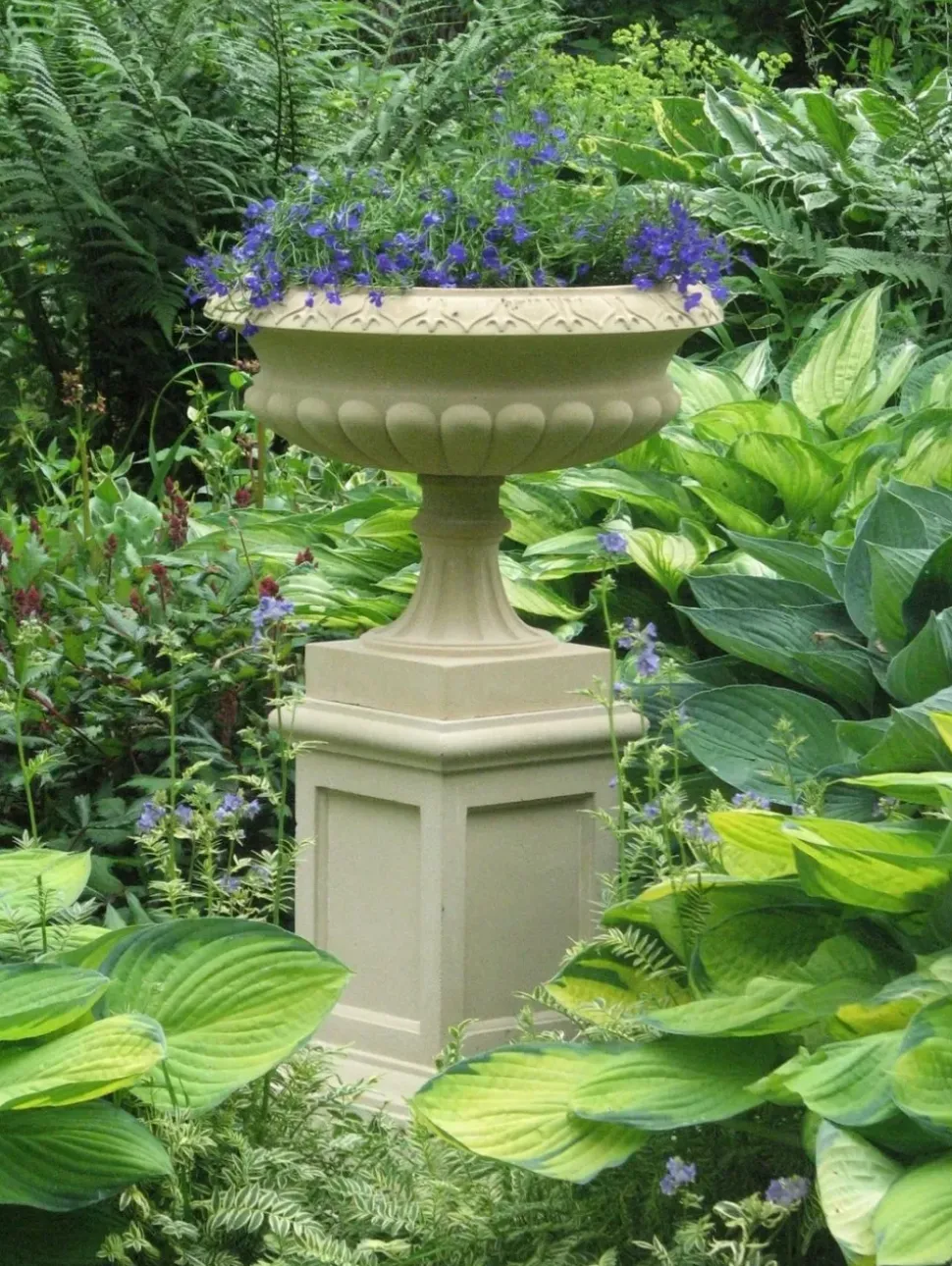 Georgian Tazza Stone Garden Planter on Pedestal