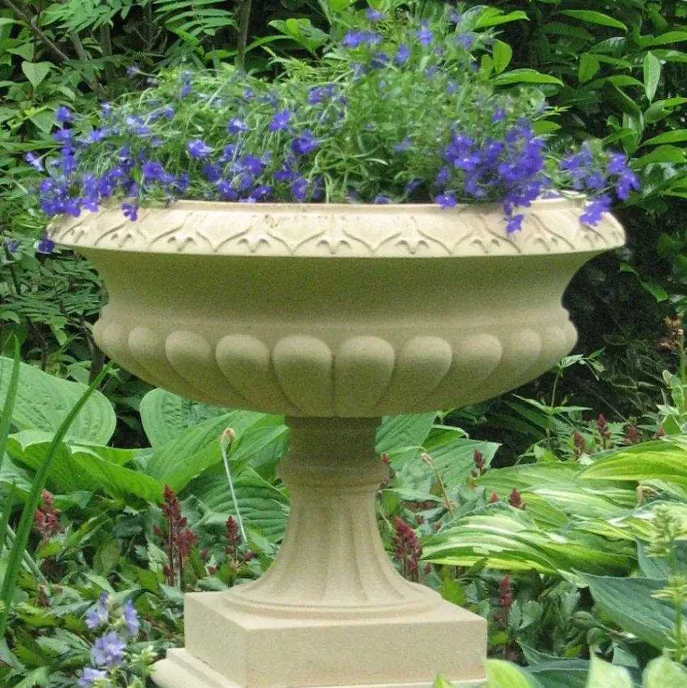 Georgian Tazza Stone Garden Planter on Pedestal