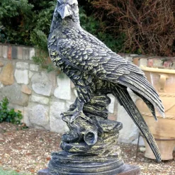 Golden Eagle Bronze Metal Garden Statue
