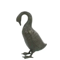Goose 55cm Bronze Metal Garden Ornament