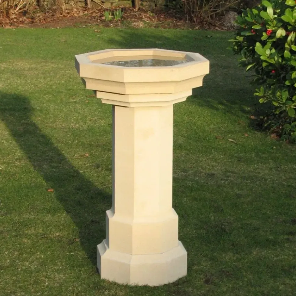 Gothic Design Stone Garden Birdbath