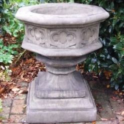 Gothic Font Stone Garden Planter