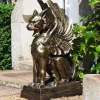 Gothic Griffin Bronze Metal Garden Statue