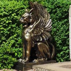 Gothic Griffins Bronze Metal Garden Statues