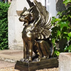 Gothic Griffins Bronze Metal Garden Statues