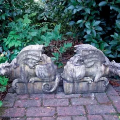 Gothic Griffins Stone Garden Ornaments