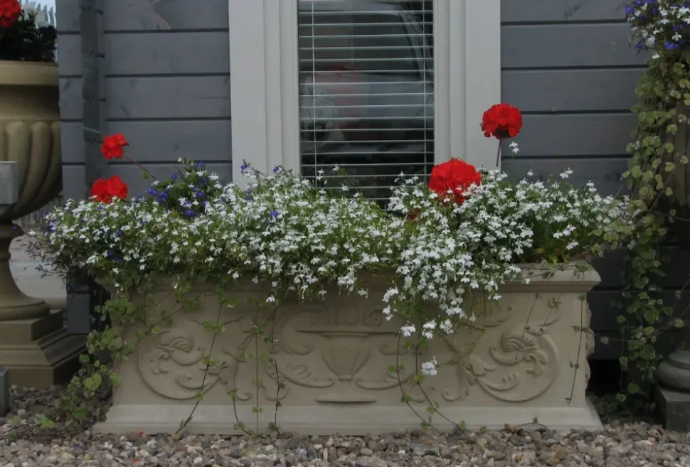 Grand Athena Trough Stone Garden Planter