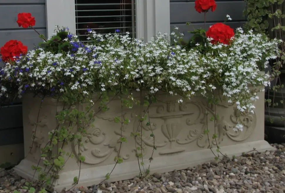 Grand Athena Trough Stone Garden Planter