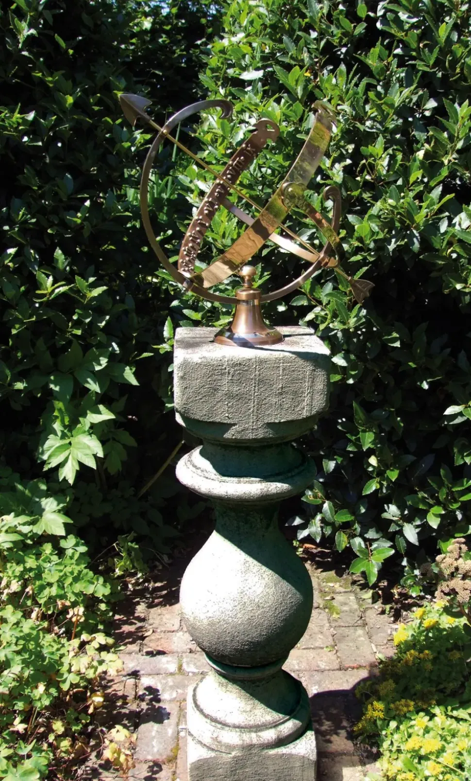 Grand Baluster Armillary Stone Garden Sundial