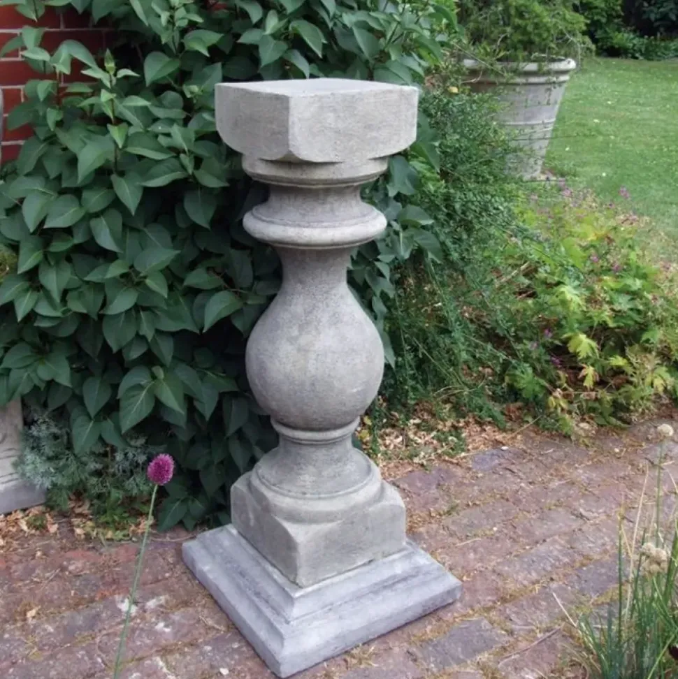 Grand Baluster Column Stone Garden Pedestal